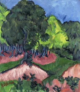 Landscape with Chestnut Tree; Landschaft mit Kastanienbaum, 1913 (oil on canvas) Landscape with Chestnut Tree; Landschaft mit Kastanienbaum, 1913 (oil on canvas)