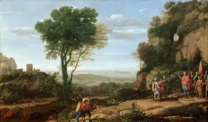 Landscape with David at the Cave of Abdullam, 1658 (oil on canvas) Landscape with David at the Cave of Abdullam, 1658 (oil on canvas)