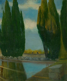 Landscape with Lake, c.1890-98 (oil on canvas)