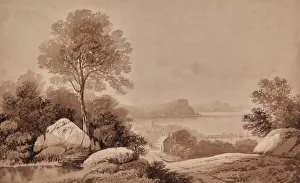 Landscape with lake and cottage, 1810-65 (Watercolour) Landscape with lake and cottage, 1810-65 (Watercolour)