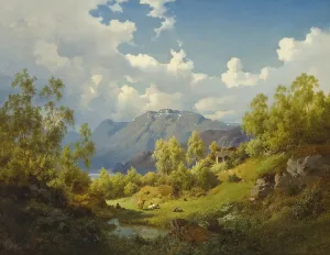 Landscape, Motif from the Numme Valley in Norway, 1850 (oil on canvas) Landscape, Motif from the Numme Valley in Norway, 1850 (oil on canvas)
