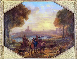 Landscape with the Port of Santa Marinella (near to Civitavecchia), c Landscape with the Port of Santa Marinella (near to Civitavecchia), c