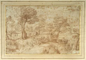 Landscape with the Rest on the Flight from Egypt, after Annibale Carracci Landscape with the Rest on the Flight from Egypt, after Annibale Carracci