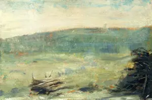 Landscape at Saint-Ouen, 1878-79 (Oil on wood) Landscape at Saint-Ouen, 1878-79 (Oil on wood)
