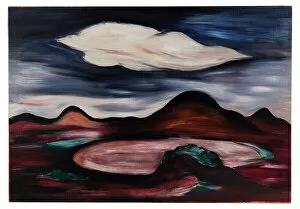1920s 20s 20s Gallery: Landscape with Single Cloud, 1922-23 (oil on canvas)