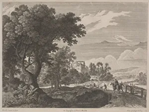 Landscape with Travelers Crossing a Bridge (etching & engraving) Landscape with Travelers Crossing a Bridge (etching & engraving)