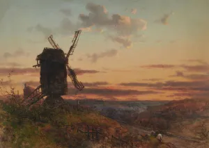 Landscape with Windmill, 1817-80 (Watercolour) Landscape with Windmill, 1817-80 (Watercolour)