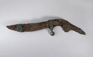 Large knife with remains of sheath, probably from Sopron, Hungary Large knife with remains of sheath, probably from Sopron, Hungary