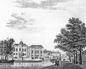 The Two Large Synagogues of German Jews in Amsterdam, Netherlands, 1765 (engraving) The Two Large Synagogues of German Jews in Amsterdam, Netherlands, 1765 (engraving)