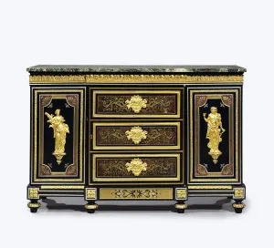 Late Louis XVI ormolu-mounted boulle marquetry side cabinet, 1780-1800 (ormolu, pewter Late Louis XVI ormolu-mounted boulle marquetry side cabinet, 1780-1800 (ormolu, pewter