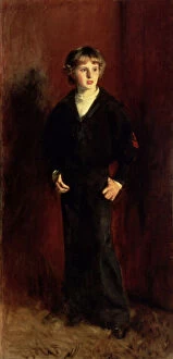 Children's Portraits: 20th Century Gallery: The late Major E.C. Harrison as a boy (oil on canvas)