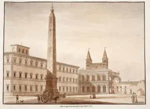 The Lateran Obelisk, from the Circus Maximus, 1833 (etching with brown wash) The Lateran Obelisk, from the Circus Maximus, 1833 (etching with brown wash)