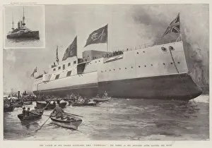 The Launch of Our Biggest Battle-Ship, HMS 'Formidable', the Vessel as she appeared after leaving the Ways The Launch of Our Biggest Battle-Ship, HMS 'Formidable', the Vessel as she appeared after leaving the Ways