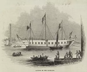 Launch of the Gloriana (engraving)