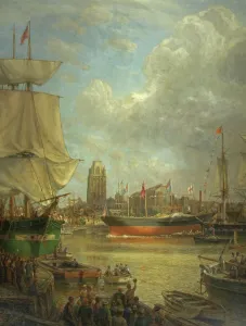 The Launch of the Great Western in 1837, 1919 (oil on canvas) The Launch of the Great Western in 1837, 1919 (oil on canvas)