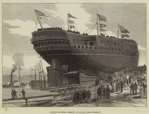 Launch of HMS Nelson at Govan, near Glasgow (engraving) Launch of HMS Nelson at Govan, near Glasgow (engraving)