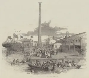 Launch of the 'Taman, ' Iron Steamer, at Millwall, Poplar (engraving) Launch of the 'Taman, ' Iron Steamer, at Millwall, Poplar (engraving)