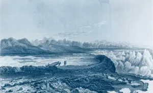 Launching Boats across a Reef opposite to Mount Conybeare, from Narrative of Launching Boats across a Reef opposite to Mount Conybeare, from Narrative of