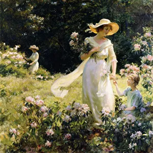 Among the Laurel Blossoms, 1914 (oil on canvas) Among the Laurel Blossoms, 1914 (oil on canvas)