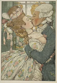 Le Baiser, 1918 (colour litho)