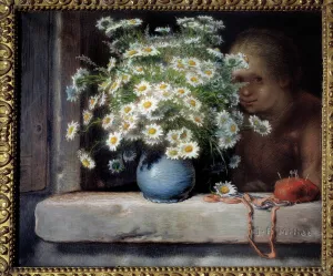 Le bouquet de daisies Pastel by Jean Francois Millet (1814-1875) 1871 Sun Le bouquet de daisies Pastel by Jean Francois Millet (1814-1875) 1871 Sun