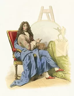 Le Brun (coloured engraving)