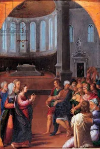 Rabbi Gallery: 'Le christ parmi les docteurs'(Christ among the Doctors) Peinture de Camillo Filippi (1500-1574)