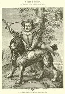 Le Magasin Pittoresque Gallery: Le Fils de Frisius et le chien de Goltzius (engraving)