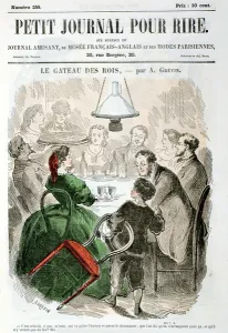Le Gateau de Rois, family celebrating Twelfth Night Le Gateau de Rois, family celebrating Twelfth Night