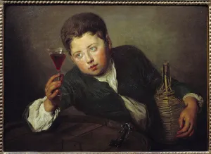 Le jeune degustateur Painting by Philippe Mercier (1689-1760) (ec.angl.) 18th century Sun Le jeune degustateur Painting by Philippe Mercier (1689-1760) (ec.angl.) 18th century Sun
