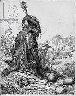Le loup devenu berger - The wolf who played shepherd - from Fables' Le loup devenu berger - The wolf who played shepherd - from Fables'