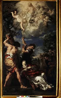 Seraphs Gallery: Le martyr de Saint Etienne. The Martyrdom of Saint Stephen. Peinture de Pierre de Cortone