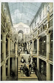 Le passage Pommeraye a Nantes - lithography, 1841 Le passage Pommeraye a Nantes - lithography, 1841