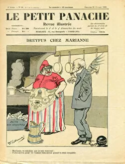 Kitchen Prints: Le Pepetit panache, revue illustree, 1908_10_25: Dreyfus at Marianne "