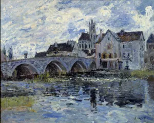 Le pont de Moret Painting by Alfred Sisley (1839-1899) 19th century Le Havre Le pont de Moret Painting by Alfred Sisley (1839-1899) 19th century Le Havre