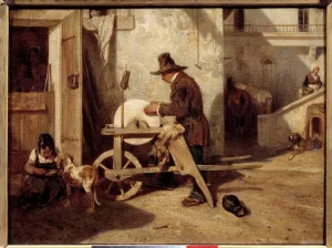 Le remouleur Painting by Alexandre Gabriel Decamps (1803-1860) 19th century Sun Le remouleur Painting by Alexandre Gabriel Decamps (1803-1860) 19th century Sun