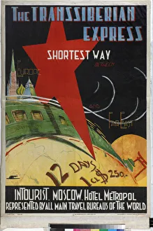 Le Transsiberien - Transsiberian express (Poster of the Intourist company) - Litvak Le Transsiberien - Transsiberian express (Poster of the Intourist company) - Litvak