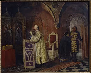 Le tsar Ivan IV le Terrible (1530-1584) priant (The Tsar Ivan IV The Terrible praying)