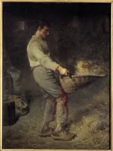 Le vanneur Painting by Jean Francois Millet (1814-1875) 1868 Sun Le vanneur Painting by Jean Francois Millet (1814-1875) 1868 Sun