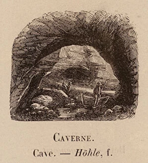 Le Vocabulaire Illustre: Caverne; Cave; Hohle (engraving)