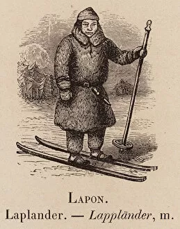 Skiing Collection: Le Vocabulaire Illustre: Lapon; Laplander; Lapplander (engraving)