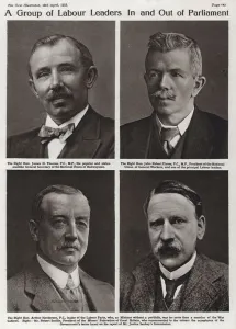 Leading British Labour Party politicians in and outside of Parliament (b/w photo) Leading British Labour Party politicians in and outside of Parliament (b/w photo)