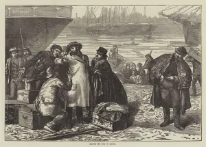 Sea Travel Gallery: Leaving the Port of London (engraving)
