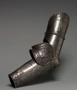 Left Arm Elements from a Boy's Armour (Lower Cannon, Couter, Rerebrace), Augsburg, c Left Arm Elements from a Boy's Armour (Lower Cannon, Couter, Rerebrace), Augsburg, c