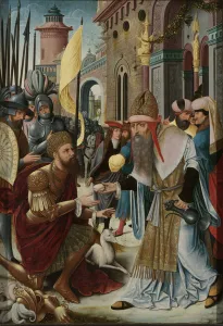 Left Wing of an Altarpiece with the Meeting of Abraham and Melchizedek, c Left Wing of an Altarpiece with the Meeting of Abraham and Melchizedek, c
