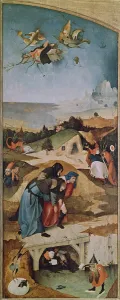 Left wing of the Triptych of the Temptation of St. Anthony (oil on panel) (see 159327) Left wing of the Triptych of the Temptation of St. Anthony (oil on panel) (see 159327)