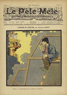 L'envers du theatre. Illustration for Le Pele-Mele, 1902 (colour litho)