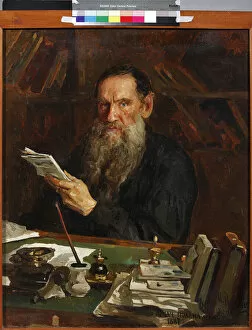 Leon Tolstoi - Portrait of the author Count Lev Nikolayevich Tolstoy (1828-1910), by Orlow