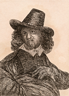 Leonard Bramer, illustration from 75 Portraits Of Celebrated Painters From Authentic Leonard Bramer, illustration from 75 Portraits Of Celebrated Painters From Authentic