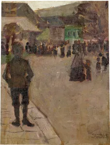 Before the Leopolditag in Klosterneuburg, 1907 (oil on panel) Before the Leopolditag in Klosterneuburg, 1907 (oil on panel)